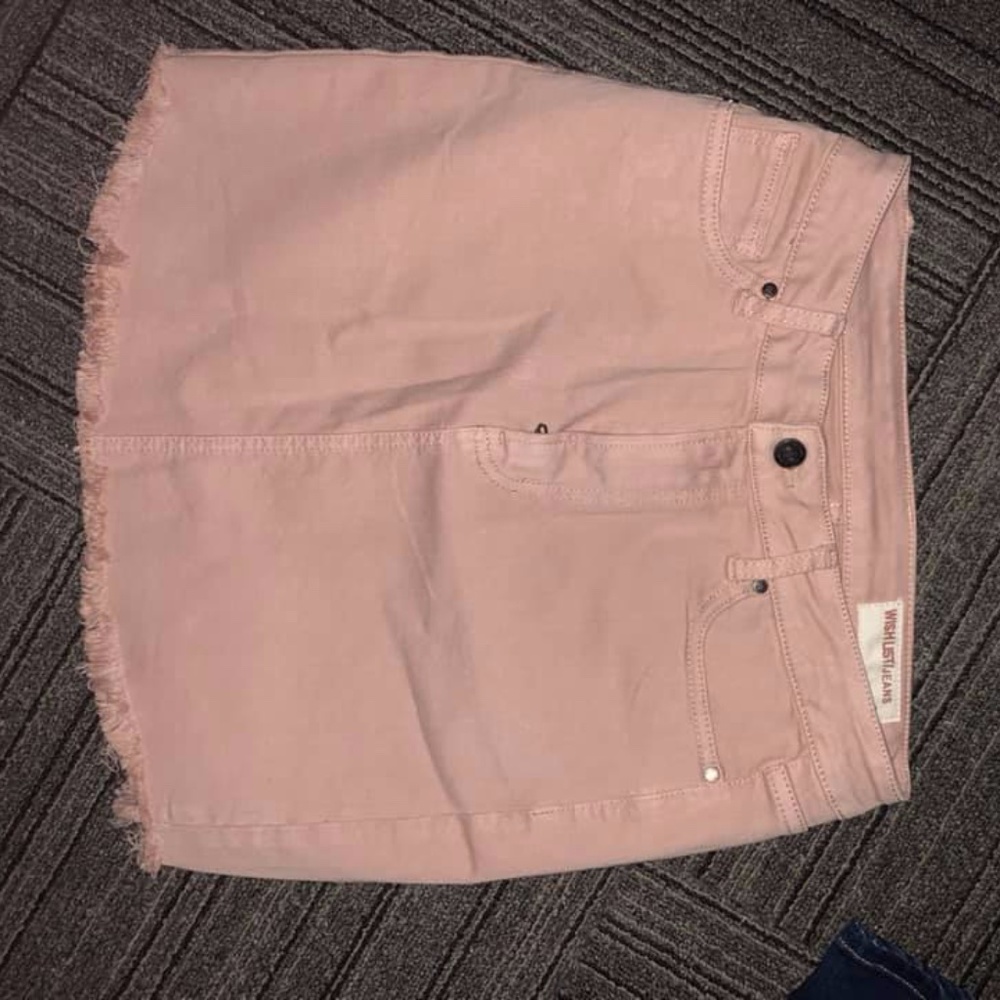 Mauve Denim Skirt